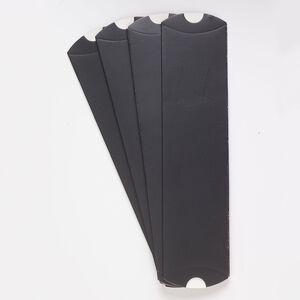 Gift box necklace pillow, paper, black, 8-3/4 x 2 x 1 inches. Sold per pkg of 8.