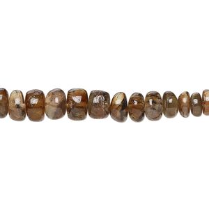 Andalusite 1pkg1, hand-cut uneven rondelle bead natural 14 inch graduated 4x2mm-6x4mm