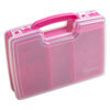 Tote, Plano® Creative Options, plastic, clear and pink, 11 x 3 x 8-1/4 inches. Sold individually. image number 1