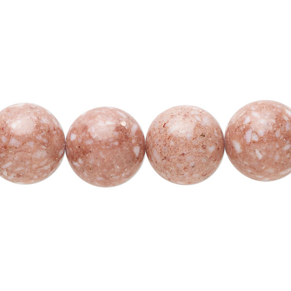 Multi-gemstone / mother-of-pearl shell / resin 1pkg1, round bead 15 inch 11-13mm image number 0