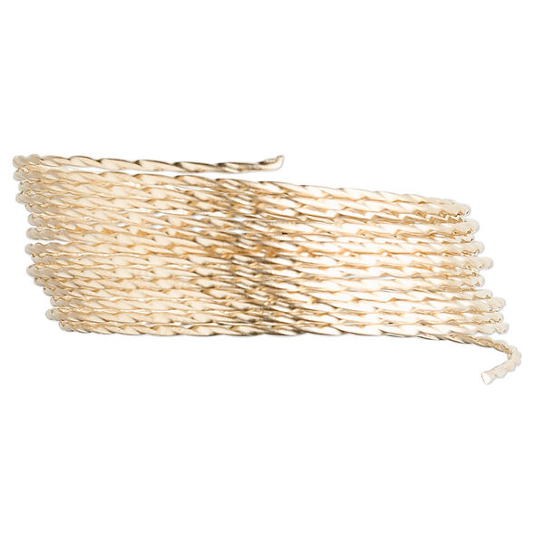 Wire, 12Kt gold-filled, full-hard, twisted square, 20 gauge. Sold per pkg of 5 feet. image number 0