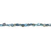 Mother-of-pearl shell 1pkg1, triangle tube bead 14 inch dark aqua 6x6mm-11x8mm image number 1