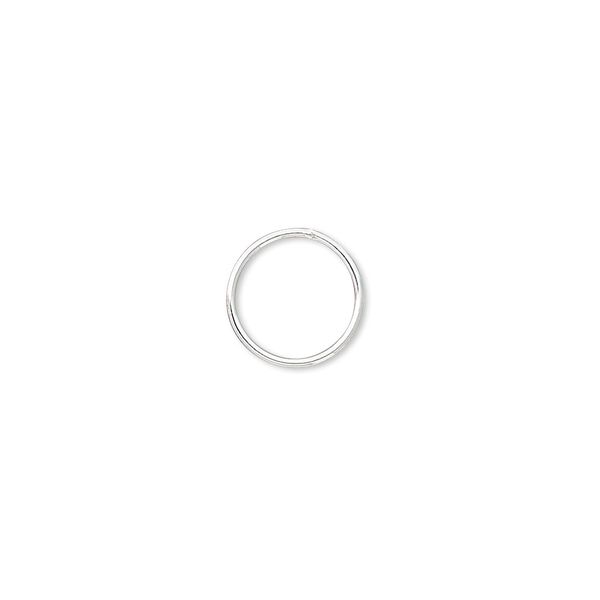Jump ring, sterling silver-filled, 10mm soldered round, 8.8mm inside diameter, 22 gauge. Sold per pkg of 20. image number 0