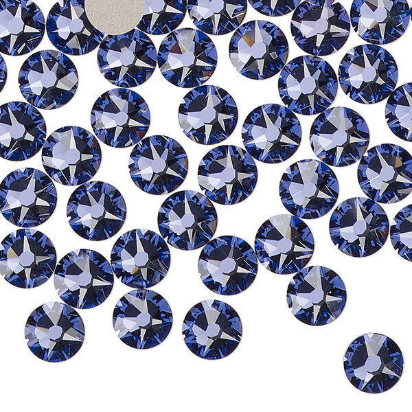 Flat back 288pk tanzanite foil back, Swarovski® 6.32-6.5mm rose round SS30 2088 image number 0