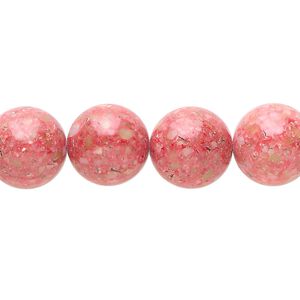 Multi-gemstone / mother-of-pearl shell / resin 1pkg1, round bead 15 inch 11-13mm