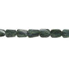 Serpentine 1pkg1, twisted flat freeform bead natural, 15 inch 30x24mm-36x28mm dark image number 1