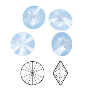 Chaton 4pk crystal sky ignite, Crystal Passions® 12mm rivoli 1122