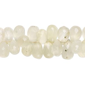 Prehnite 1pkg1, matte hand-cut set pattern top-drilled micro-faceted teardrop bead natural 7 inch 9x5mm-11x6mm