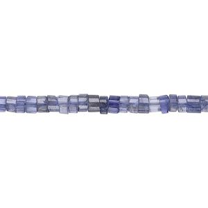 Iolite 1pkg1, hand-cut faceted heishi bead 15.5-16 inch 4x2mm