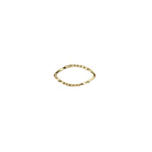 Component, gold-plated brass, 12x6mm single-sided diamond-cut open marquise, 1.3mm thick. Sold per pkg of 100.