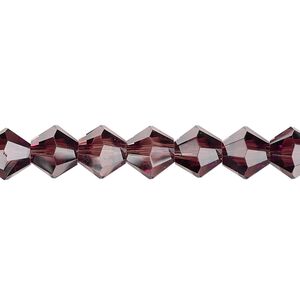 Bead 1pk transparent amethyst purple, Celestial Crystal® 8mm bicone 15.5-16 inch