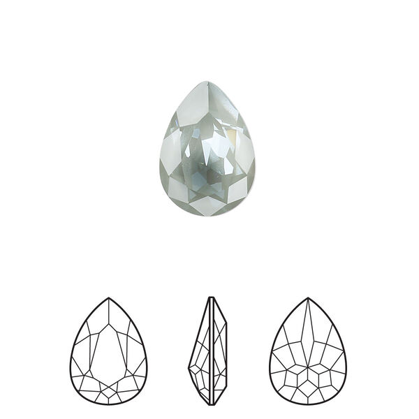 Fancy stone 1pk crystal agave ignite LacquerPRO, Crystal Passions® 14x10mm pear 4320 image number 0