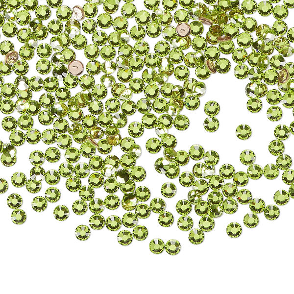 Flat back 1440pk citrus green foil back, Swarovski® hotfix 2.3-2.5mm round SS8 2038 image number 0