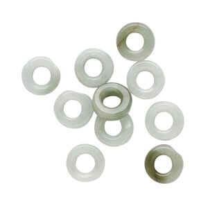 Jadeite 1pkg10, hand-cut rondelle bead natural 8x3mm