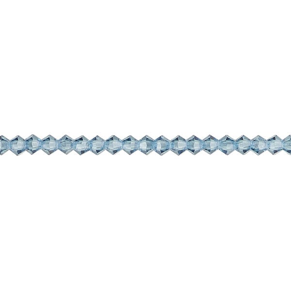 Bead 1pkg48 Malibu blue, Preciosa Czech crystal, 3mm bicone image number 0