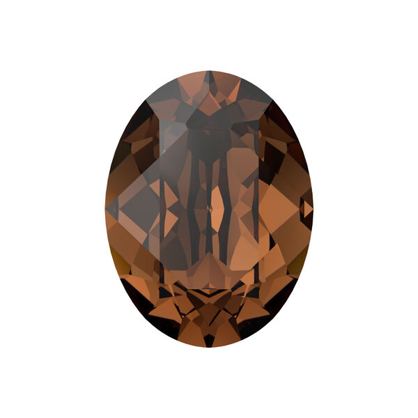 Fancy stone 1pkg4 smoked topaz foil back, Crystal Passions® Regenerated 8x6mm oval 4120 image number 0