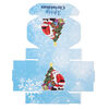 Box, paper, multicolored, 3x3x1-inch unassembled square with Santa Claus and Christmas tree. Sold per pkg of 10. image number 2