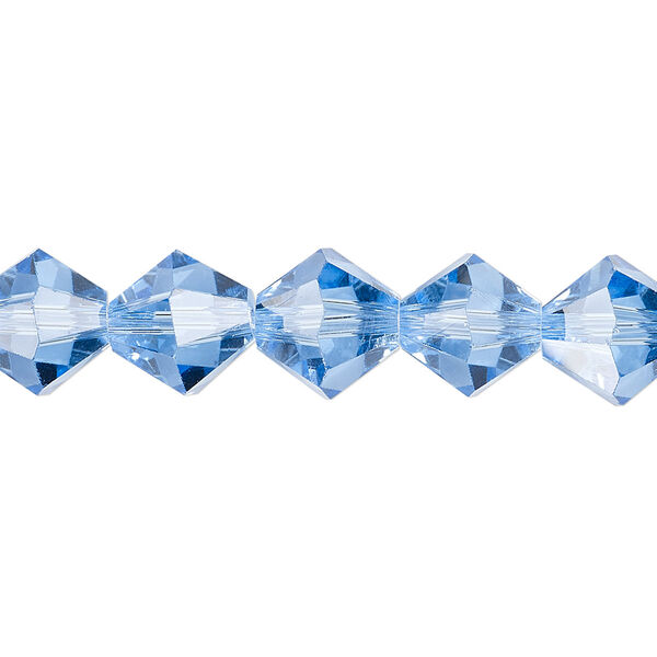 Bead 1pk transparent light blue, Celestial Crystal® 10mm bicone 8 inch image number 0
