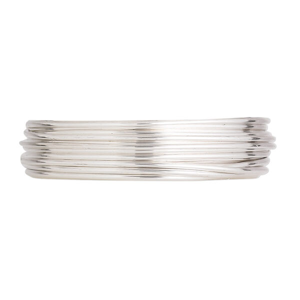 Wire, Argentium® silver, dead-soft, round, 20 gauge. Sold per pkg of 5 feet. image number 0