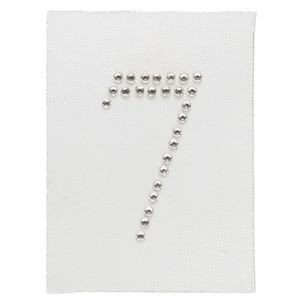Iron-on transfer 1pk crystal clear, Preciosa Czech crystal 33.5x19.5mm "7" image number 0