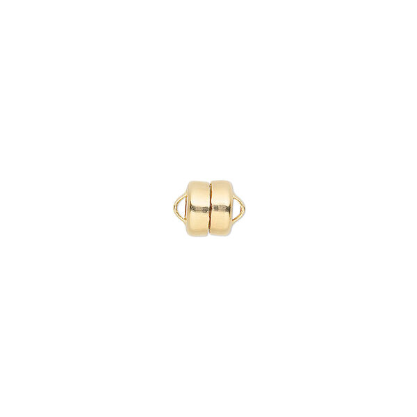 Clasp, magnetic, 14Kt gold-filled, 5.5x4.5mm. Sold individually. image number 0