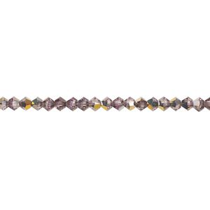 Bead 48pk light amethyst heavy vitrail light, Crystal Passions® 3mm bicone 5328