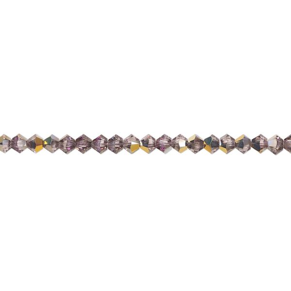 Bead 48pk light amethyst heavy vitrail light, Crystal Passions® 3mm bicone 5328 image number 0