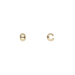 Crimp cover, 14Kt gold-filled, 4mm round. Sold per pkg of 100.