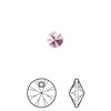 Drop 12pk amethyst, Crystal Passions® 6mm pendant mini disk 6428 image number 0