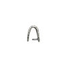 Bail, JBB Findings, fold over style, antiqued sterling silver, 21x10mm hammered. Sold individually. image number 1
