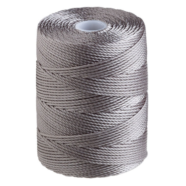 Thread, C-Lon®, nylon, gunmetal, 0.5mm diameter. Sold per 92-yard spool. image number 0