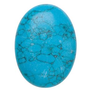 Turquoise 1pkg1, calibrated oval cab 40x30mm
