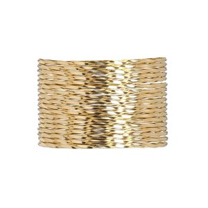 Wire, 12Kt gold-filled, dead-soft, twisted square, 20 gauge. Sold per pkg of 5 feet.