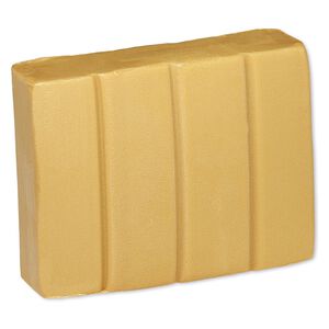 Polymer clay, Sculpey® PREMO, pkg/2 ounces, 18K gold.