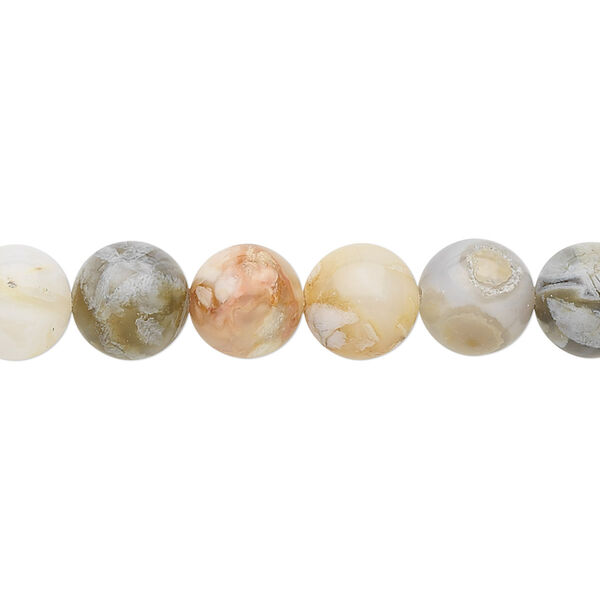 Bamboo agate 1pkg1, round bead natural B grade, 15.5-16 inch 8mm image number 0