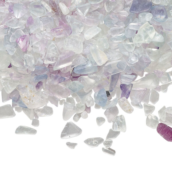 Inlay chip, rainbow fluorite (natural), mini undrilled chip, Mohs hardness 4. Sold per 1-pound pkg. image number 0