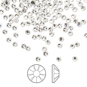 Flat back 144pk crystal foil back, Preciosa MAXIMA Czech crystal hotfix rhinestone 2.3-2.5mm chaton rose round SS8