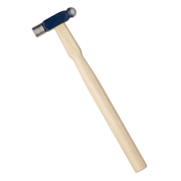 Ball peen hammer, steel and wood, 16mm flat head / 16mm ball head, 10-1/2 inches long, 4 ounces. Sold individually. image number 0