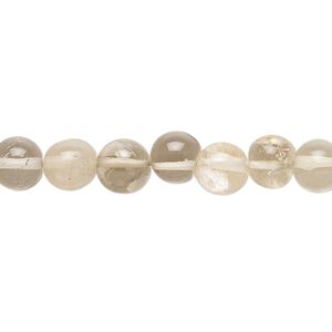 Lodolite 1pkg1, hand-cut uneven round bead natural 14 inch 6-7mm