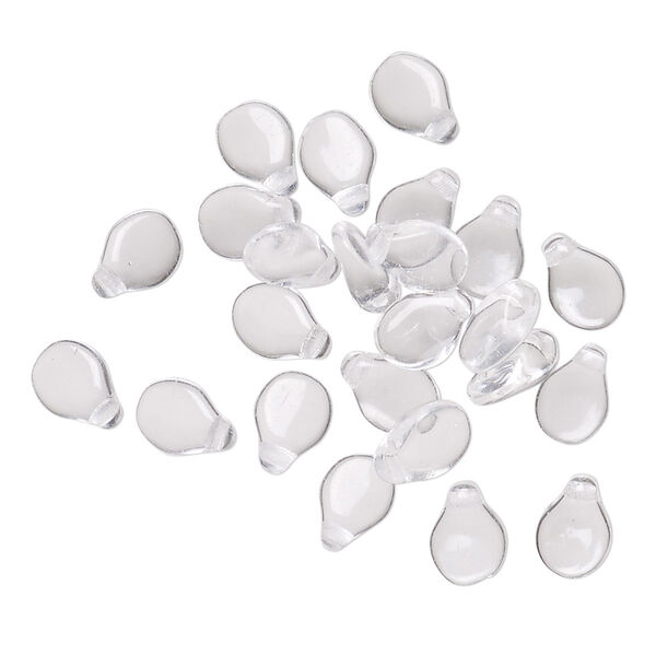 Bead, Preciosa Pip™, Czech pressed glass, transparent clear, 7x5mm top-drilled pip. Sold per pkg of 30. image number 0