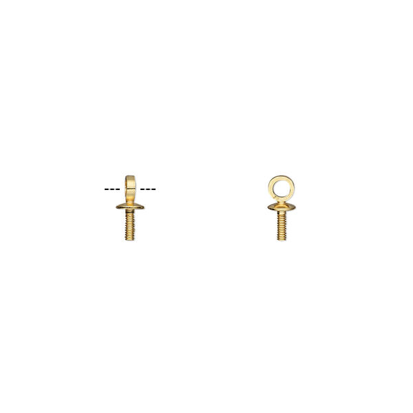 Cup, gold-plated brass, 7x3mm with peg. Sold per pkg of 100. image number 0