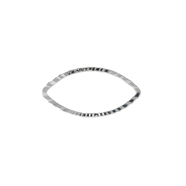 Component, silver-plated brass, 23x12mm single-sided diamond-cut open marquise, 1.3mm thick. Sold per pkg of 100. image number 0