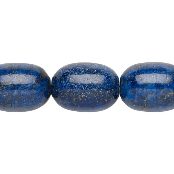 Bead, lapis lazuli (dyed), 18x13mm-19x14mm barrel, B grade, Mohs hardness 5 to 6. Sold per 15-inch strand. image number 0