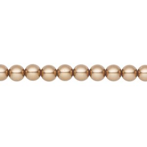 Pearl 500pk bronze, Preciosa Czech crystal 5mm round