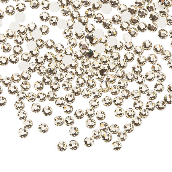 Flat back 1440pk gold quartz foil back, Preciosa MAXIMA Czech crystal rhinestone 2.5-2.7mm chaton rose round SS9 image number 0