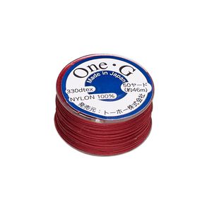 Thread, One-G™, nylon, pkg/50 yards, red, size 0.