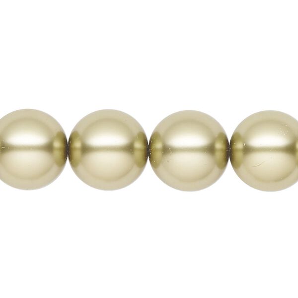 Pearl 10pk light green, Preciosa Czech crystal 12mm round image number 0