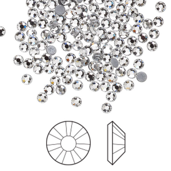 Flat back 1440pk crystal foil back, Crystal Passions® hotfix rhinestone 2.7-2.9mm rose round SS10 2038HF image number 0