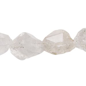 Himalayan quartz 1pkg1, hand-cut faceted nugget bead natural 13 inch medium