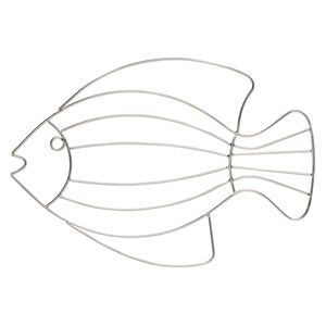 Wire frame, steel, 11 x 7-1/2 inch fish. Sold individually.